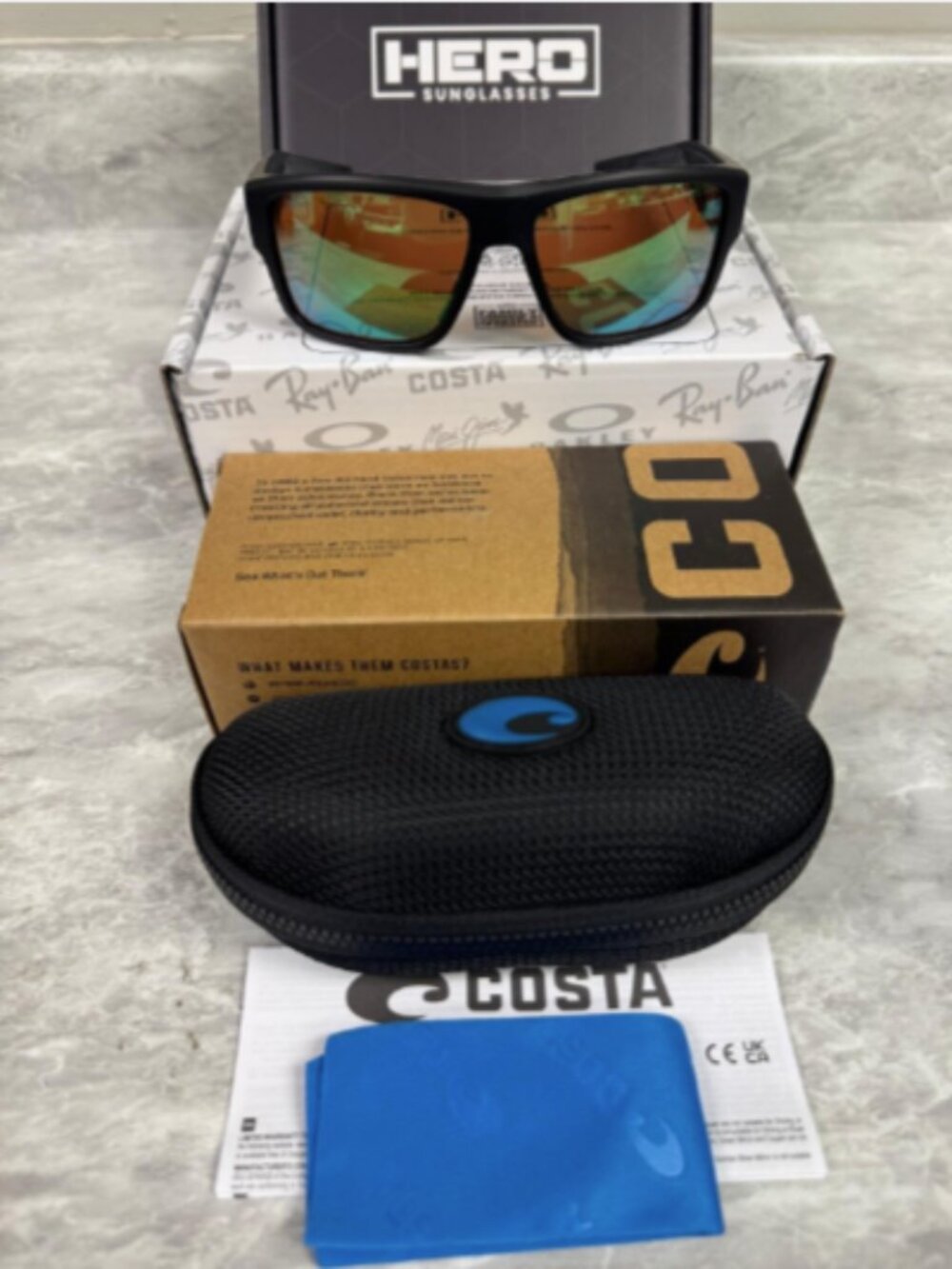COSTA | NEW | TAXMAN | 9116 - 02 | MATTE BLACK | GREEN MIRROR 580 GLASS